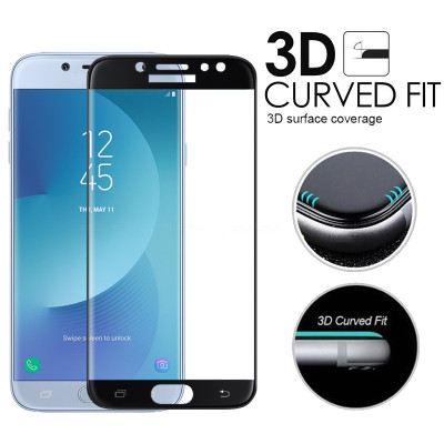 Скрийн протектори Скрийн протектори за Samsung Скрийн протектор от закалено стъкло за FULL SCREEN Cover за Samsung Galaxy J7 2017 J730F с черен кант